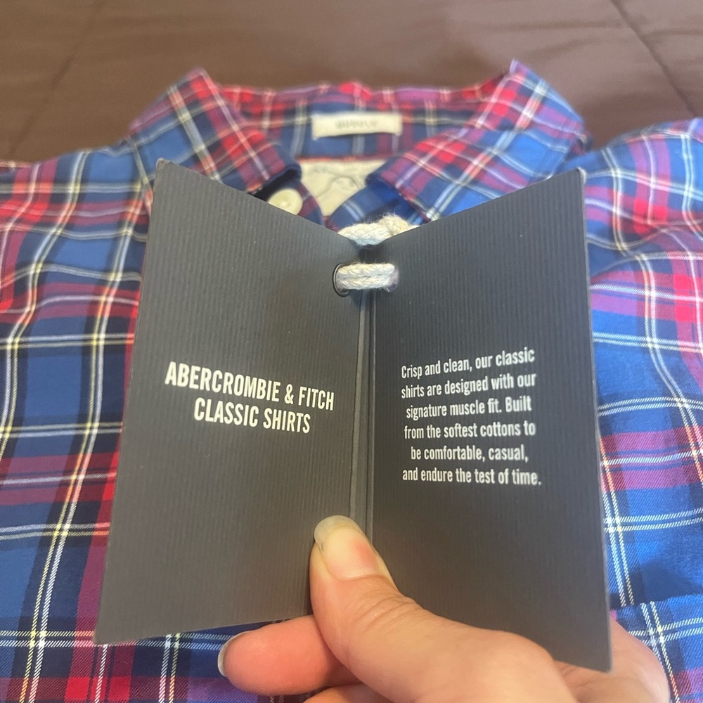Abercrombie and Fitch button up plaid shirt XXL
muscle fit - Picture 5 of 8